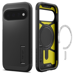 Husa pentru Google Pixel 11, Antisoc, Spigen Tough Armor MagSafe, Negru