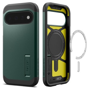 Husa pentru Google Pixel 11, Antisoc, Spigen Tough Armor MagSafe, Verde