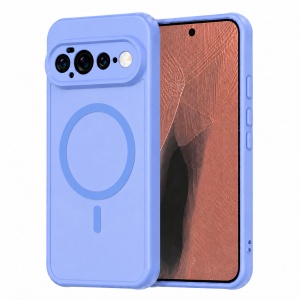 Husa pentru Google Pixel 11 Pro XL Finisaje Premium, Antisoc, Magsafe, set cu sticker, HaloFrost MagSafe II, Albastru