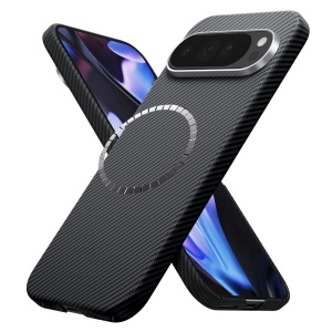 Husa pentru Google Pixel 9 Pro XL, Antisoc, SKYDDAR INOVATION, Aramid Fibe Magsafe, set cu sticker, Negru - Img 1
