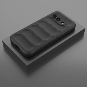 Husa pentru Google Pixel 9a, SKYDDAR INNOVATION, Vogue, din Silicon Mat, Negru, set cu sticker - Img 5