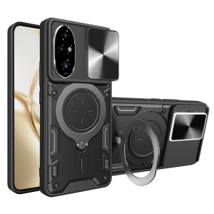 Husa pentru Honor 200 Pro, SKYDDAR INNOVATION, CamGuard Pro, Inel Magnetic, Protectie Camera, set cu sticker, Negru