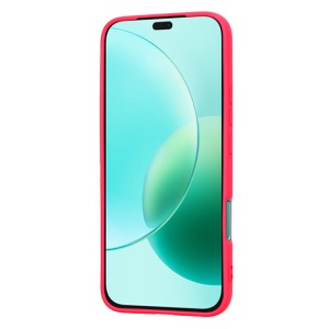 Husa pentru Honor 400 Lite, SKYDDAR INNOVATION, din Silicon Catifelat, SoftElegance , Fucsia, set cu sticker - Img 2