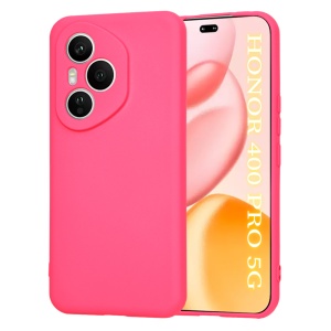 Husa pentru Honor 400 Pro, SKYDDAR INNOVATION, din Silicon Catifelat, SoftElegance, set cu sticker, Fucsia - Img 1