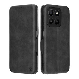 Husa pentru Honor 400 Smart, SKYDDAR INNOVATION, Safe Wallet tip carte din Piele Ecologica, Suport Carduri, Inchidere Magnetica, set cu sticker, Negru