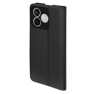 Husa pentru Honor 600 Lite tip Carte Magnetic cu Portofel Interior, set cu sticker, Magskin Book, Negru - Img 3