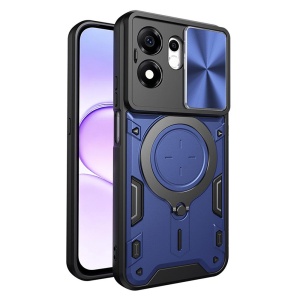 Husa pentru Honor 600 Smart, Inel Magnetic, Protectie Camera, set cu sticker, CamGuard Pro, Albastru