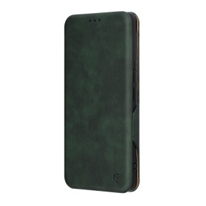 Husa pentru Honor Magic 7 Lite / X9c tip carte din Piele Ecologica, Suport Carduri, Inchidere Magnetica, Skyddar Pocket Safe - Verde - Img 6
