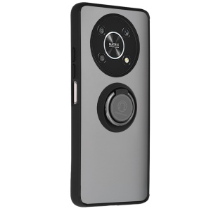 Husa pentru Honor Magic4 Lite, SKYDDAR INNOVATION, Glinth cu Inel Rotativ 360° Magnetic, Negru, set cu sticker  - Img 10
