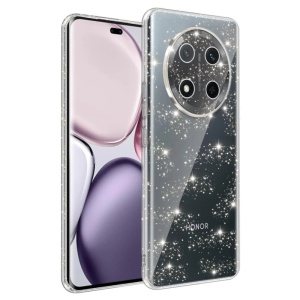 Husa pentru Honor Magic7 Pro, SKYDDAR INNOVATION, Shine, din Silicon TPU cu Sclipici, Design Elegant si Ultra Subtire, Transparenta, set cu sticker - Img 1