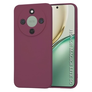 Husa pentru Honor Magic8 Lite, SKYDDAR INNOVATION, din Silicon Catifelat, SoftElegance, set cu sticker, Bordo