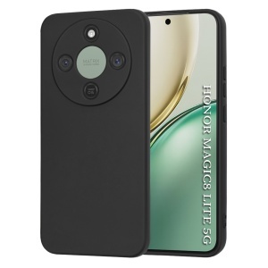 Husa pentru Honor Magic8 Lite, SKYDDAR INNOVATION, din Silicon Catifelat, SoftElegance, set cu sticker, Negru