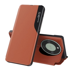 Husa pentru Honor Magic8 Lite, tip carte, set cu sticker, eFold, Portocaliu