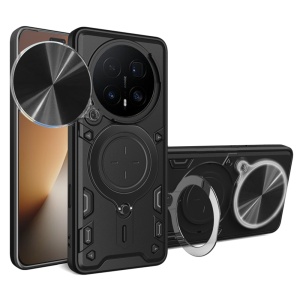 Husa pentru Honor Magic8 Pro, SKYDDAR INNOVATION, CamGuard Pro, Inel Magnetic, Protectie Camera, set cu sticker, Negru