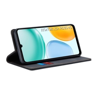 Husa pentru Honor X5c Plus, tip Carte din piele Eco Premium, cu Portofel Interior, set cu sticker, Confy Cover, Negru - Img 2