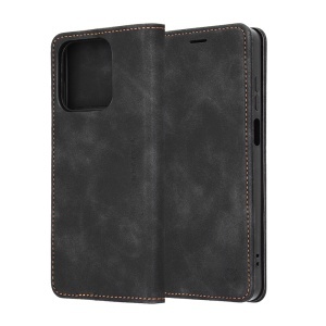 Husa pentru Honor X5c Plus, tip Carte din piele Eco Premium, cu Portofel Interior, set cu sticker, Confy Cover, Negru - Img 8
