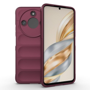 Husa pentru Honor X9c Smart, SKYDDAR INNOVATION, Magic Shield, din Silicon Mat, set cu sticker, Bordo