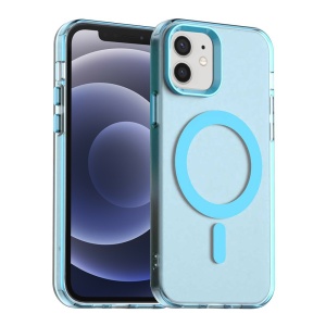 Husa pentru iPhone 12 / 12 Pro, MagSafe, Antisoc, set cu sticker, CandyCase, Albastru