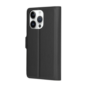 Husa pentru iPhone 14 Pro, SKYDDAR INNOVATION, Leather Folio, tip Carte, cu Portofel Interior, Finisaje Premium, Negru, set cu sticker  - Img 7