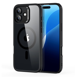 Husa pentru iPhone 16, slim, ESR Classic Hybrid HaloLock, Negru/transparenta