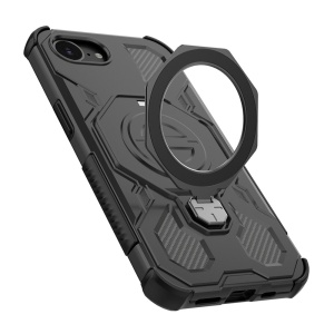 Husa pentru iPhone 16e, Antisoc, SKYDDAR INOVATION, Carbon Shield PRO, Magsafe, set cu sticker, Negru - Img 4