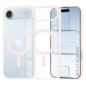 Husa pentru iPhone 17 Air, SKYDDAR INNOVATION, MagSafe Pro din silicon, set cu sticker, Roz