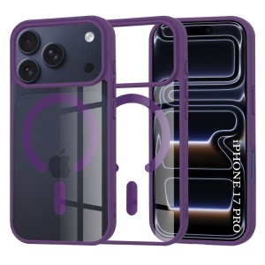 Husa pentru iPhone 17 Pro, SKYDDAR INNOVATION, MagSafe Pro din silicon, set cu sticker, Mov