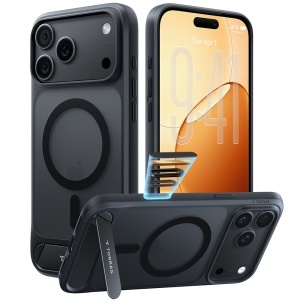 Husa pentru iPhone 18 Pro Max / iPhone 17 Pro Max - Torras Ostand L1 Guardian - Black