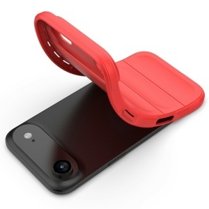 Husa pentru iPhone Air, SKYDDAR INNOVATION, Magic Shield, din Silicon Mat, set cu sticker, Rosu - Img 3