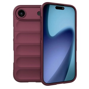 Husa pentru iPhone Air, SKYDDAR INNOVATION, Magic Shield, din Silicon Mat, set cu sticker, Bordo