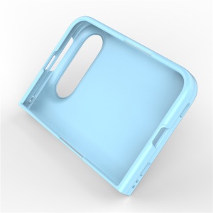 Husa pentru iPhone Duo din Silicon Mat, Antisoc, set cu sticker, Magic Shield, Albastru - Img 5
