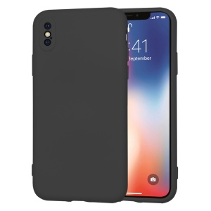 Husa pentru iPhone X, iPhone 10 / XS din Silicon Catifelat, Protectie Premium, Skyddar SoftElegance - Negru - Img 1