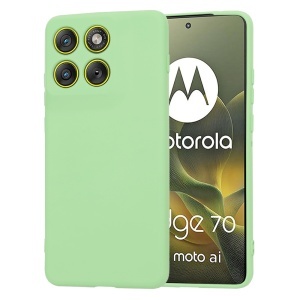 Husa pentru Motorola Edge 70, SKYDDAR INNOVATION, din Silicon Catifelat, SoftElegance, set cu sticker, Verde deschis