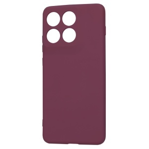 Husa pentru Motorola Edge 70, SKYDDAR INNOVATION, din Silicon Catifelat, SoftElegance, set cu sticker, Bordo - Img 3