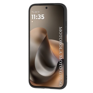 Husa pentru Motorola Moto G77 / Moto G67 din Silicon Catifelat, Antisoc, set cu sticker, SoftElegance, Negru - Img 2