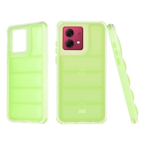 Husa pentru Motorola Moto G84, anti soc, margini ridicate, design modern, set cu sticker, wave shield, Verde