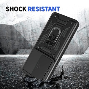 Husa pentru Motorola Moto G86 Power, SKYDDAR INNOVATION, CamShield, Inel magnetic, set cu sticker, Negru - Img 5