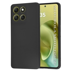 Husa pentru Motorola Moto G86, SKYDDAR INNOVATION, din Silicon Catifelat, SoftElegance, set cu sticker, Negru