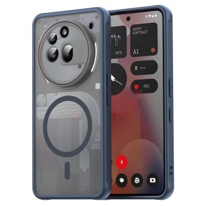 Husa pentru Nothing Phone (3a) Pro, SKYDDAR INNOVATION, HaloFrost MagSafe II, Antisoc, set cu sticker, Bleumarin
