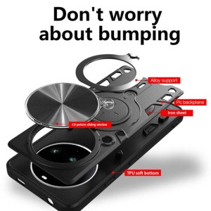 Husa pentru Nothing Phone (3a) Pro, SKYDDAR INNOVATION, SafeCover, Inel Magnetic, Protectie Camera, Mov, set cu sticker - Img 2