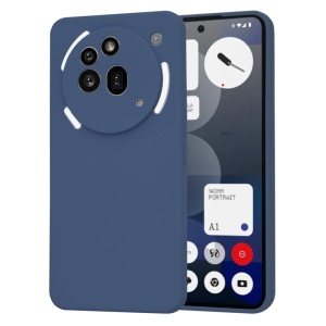 Husa pentru Nothing Phone (3a) Pro, SKYDDAR INNOVATION, SoftElegance din Silicon Catifelat, set cu sticker, Bleumarin - Img 1