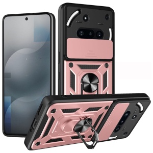 Husa pentru Nothing Phone (3a), SKYDDAR INNOVATION, CamShield, Roz, set cu sticker