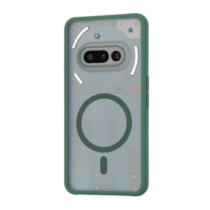 Husa pentru Nothing Phone (3a), SKYDDAR INNOVATION, Frosted MagSafe, Antisoc, set cu sticker, Verde inchis - Img 3