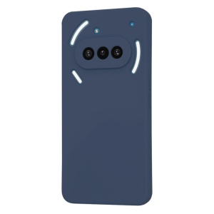Husa pentru Nothing Phone (3a), SKYDDAR INNOVATION, SoftElegance din Silicon Catifelat, set cu sticker, Bleumarin - Img 3