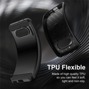 Husa pentru Nothing Phone (4a) din Silicon Slim, cu textura Fibra Carbon, set cu sticker, Carbon Silicone, Negru - Img 2