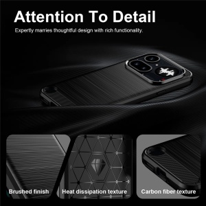 Husa pentru Nothing Phone (4a) Pro din Silicon Slim, cu textura Fibra Carbon, set cu sticker, Carbon Silicone, Negru - Img 4
