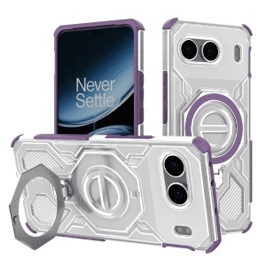 Husa pentru OnePlus Nord 4, Antisoc, SKYDDAR INOVATION, Carbon Shield PRO, Magsafe, set cu sticker, Mov