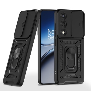 Husa pentru OnePlus Nord 5, SKYDDAR INNOVATION, CamShield, Inel magnetic, set cu sticker, Negru