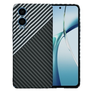 Husa pentru OnePlus Nord CE4 Lite, SKYDDAR INNOVATION, textura carbon, Carbonite FiberShell, set cu sticker, Gri,