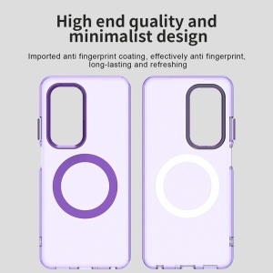 Husa pentru Oppo A5 4G, MagSafe, Antisoc, set cu sticker, CandyCase, Mov - Img 3